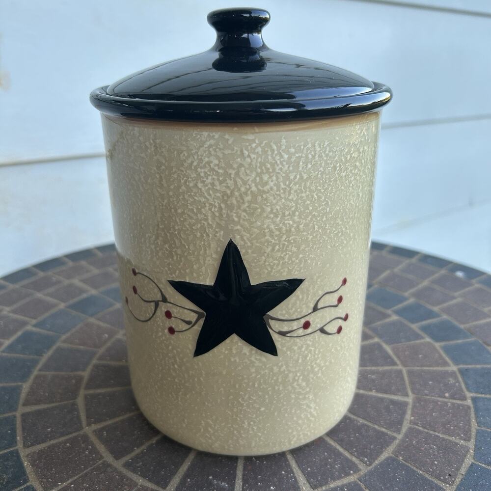 Preowned Park Designs Star Vine Small Canister & Lid No Chips No Cracks EUC - Picture 3 of 9